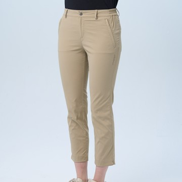 【WILDLAND荒野】女N66彈性抗UV9分褲小麥色