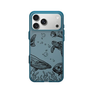 iPhone 17 Pro Max Clear (相機按鈕) 夜幕藍 - MYMY REVERZ TATTOO - 海底世界