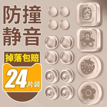 臺灣倉🙌8H出🔥門把手防撞貼硅膠靜音墊冰箱門貼門擋條防碰撞神器櫃門後顆粒墻貼