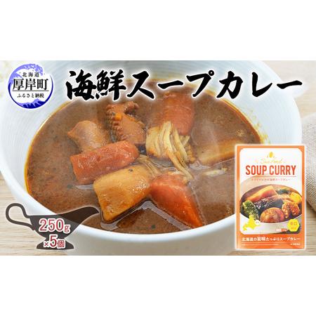 ふるさと納税 海鮮スープカレー 250g×5個 (合計1,250g入) カレー レトルト 北海道厚岸町