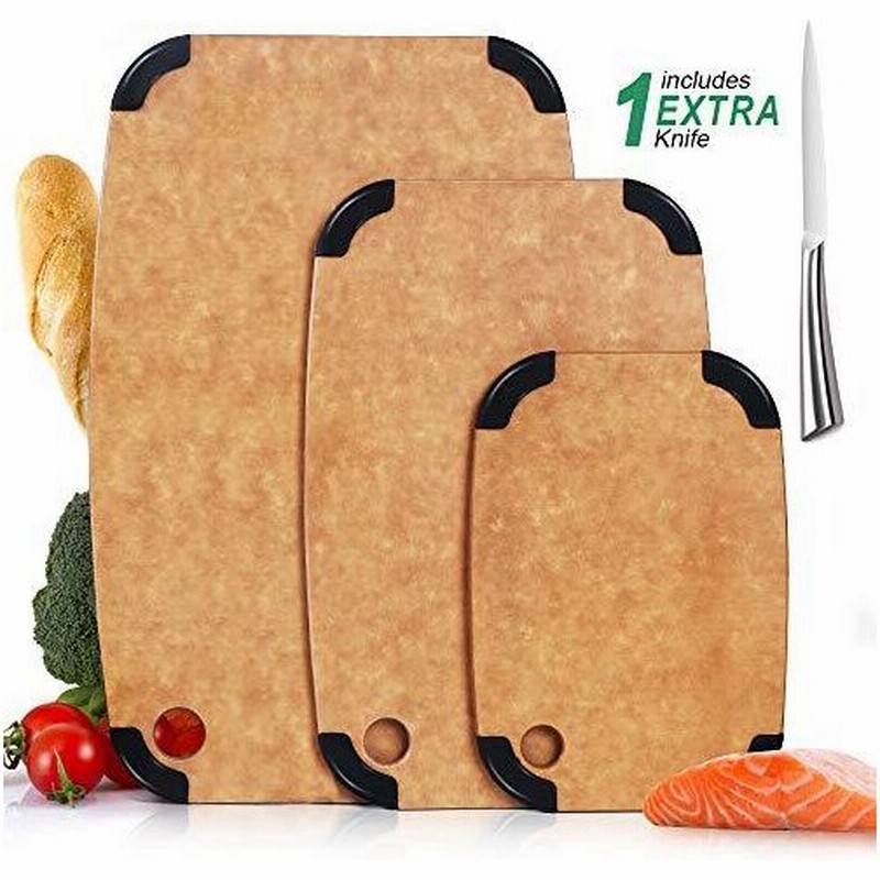 まな板 キッチンまな板 ノンスリップフィート付き 3種類のサイズ 純粋な天然木製 環境に優しいまな板 ナイフ付き 食洗機可 家族の必需品 通販 Lineポイント最大get Lineショッピング