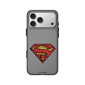 iPhone 17 Pro Max Clear (相機按鈕) 酷墨灰 - Superman - Superman-經典漫畫LOGO