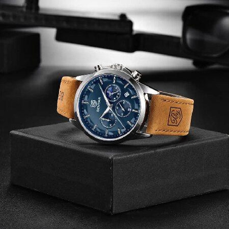 特価BY BENYAR Mens Watches Multifunction Chronograph Date Quartz