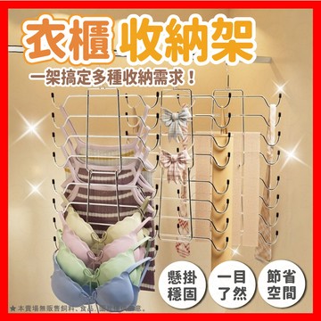 【低價看這邊】衣櫃收納 內衣衣架 文胸收納架 吊帶收納 領帶收納 多功能掛架 分類收納架 不佔空間 懸掛穩固