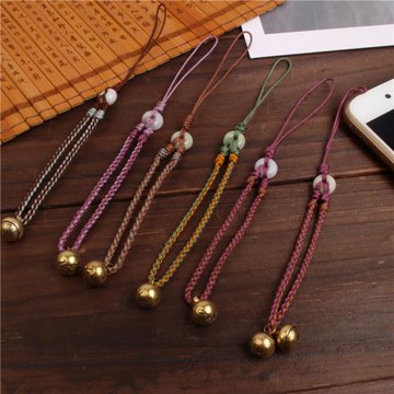 手機掛繩鏈吊墜掛件男式女士情侶款生肖本命年純銅鈴鐺中國風禮品