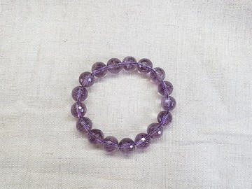 CJ59。紫水晶鑽切手珠