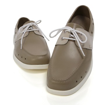 美國加州 PONIC&Co. BASIL 防水輕量 洞洞綁帶帆船鞋 雨鞋 卡其 男女 平底紳士鞋 環保休閒膠鞋 懶人鞋