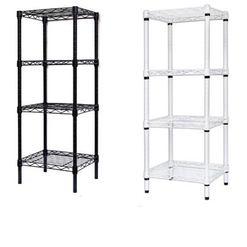 【沐澄家居】中鋼 組合式40x25X90cm迷你 四層架 白色/黑色  (MIT台灣製19mm管徑 )