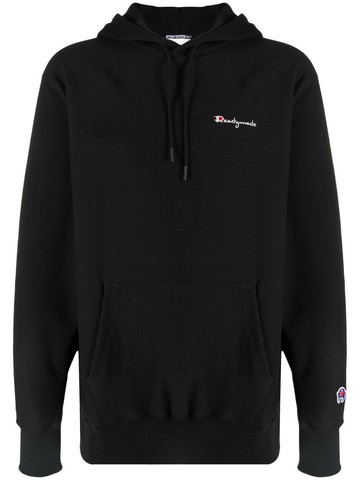 Readymade - embroidered hoodie - unisex - Cotton - XL - Black
