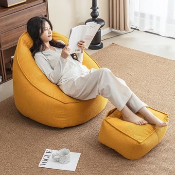 豆袋懶人沙發客廳單人可躺可睡榻榻米臥室躺椅陽臺休閑讀書角沙發