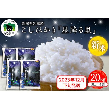 ふるさと納税 新潟県妙高産こしひかり「星降る里」20kg※沖縄県・離島配送不可 新潟県妙高市