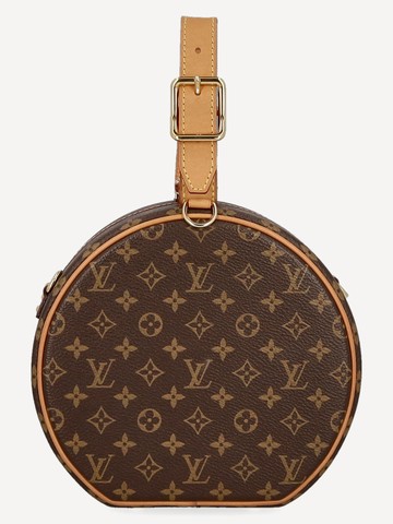 Louis Vuitton Mini Boite Chapeau MINI Monogram Coated Cotton Vacchetta Leather