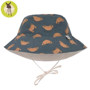 德國LASSIG-嬰幼兒抗UV海灘遮陽帽-湛藍螃蟹