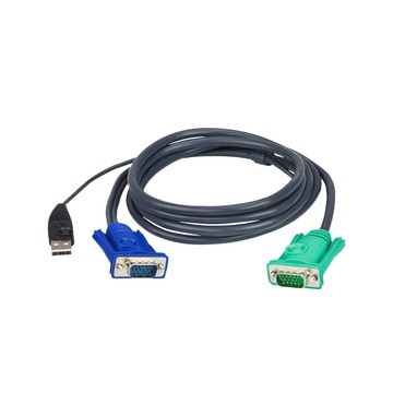 ATEN 昌運監視器 2L-5203U 3公尺 USB 介面切換器連接線附三合一SPHD連接頭