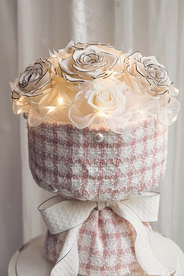 燈光款/小香風花束/香奈兒花束/仙女粉/情人節花束/不凋花/附禮盒