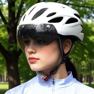 YOG-新款磁吸透明風鏡自行車騎行頭盔男女通用透氣鏤空騎手電瓶車頭盔