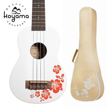Koyama 彩色扶桑花系列 21吋烏克麗麗 彩色 彩琴 升級義大利Aquila琴弦 白色
