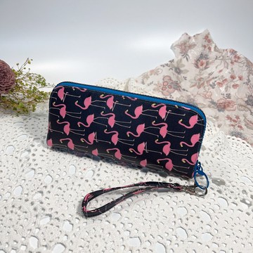 紅鶴~手工防水布長夾