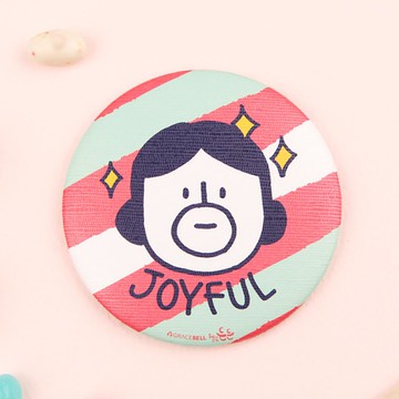 Hello DunDun 哈囉登登系列 圓形手鏡02.Joyful