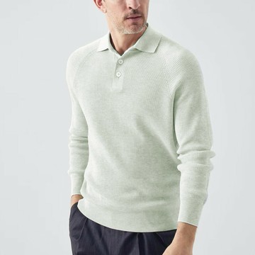 免運/快速出貨 長袖POLO衫男 男款POLO長袖針織衫純色翻領毛衣打底上衣BK0040