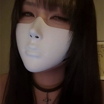🔥臺灣出貨🔥半臉面具完美臉型仿生cosplay萬聖節賽博機械科技感fakeface