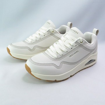 Skechers 183014OFWT 男休閒鞋 Uno Stitch Craft 氣墊 米白【iSport愛運動】