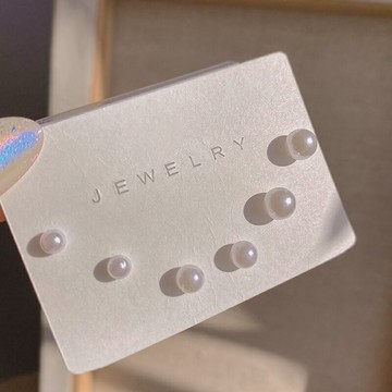 珍珠套裝耳釘女ins簡約小眾設計感冷淡風耳環年新款網紅耳飾