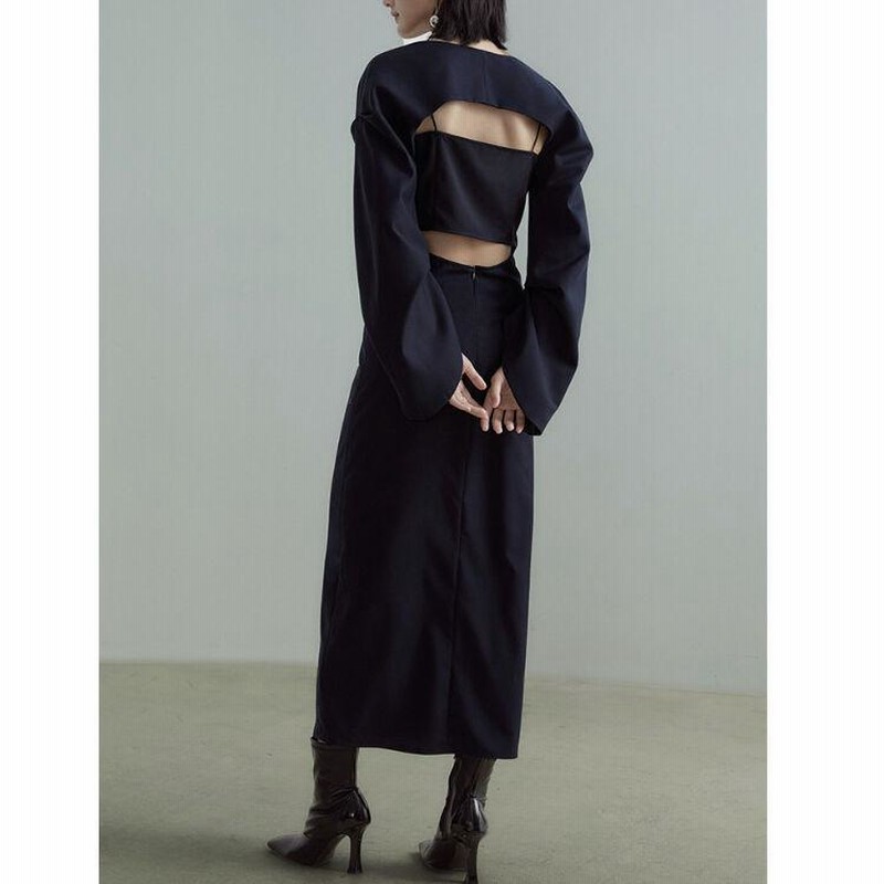 Layered short cardigan boleroレイヤードトップス  ボレロ  かっこいい   レディース   黒カーディガン  ワンピースセット  カーディガン   春秋トップス Layered short cardigan boleroレイヤードトップス ボレロ