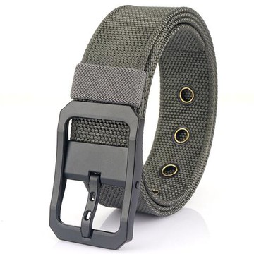 合金針扣腰帶男士尼龍帆布褲帶休閑運動皮帶女運動學生軍訓可剪短