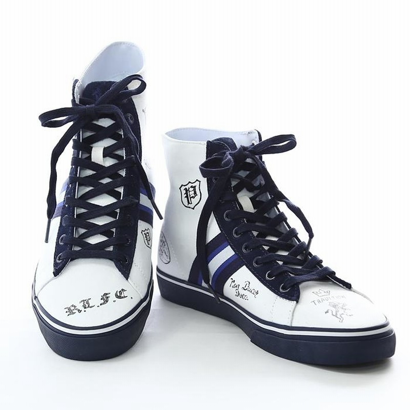 【Ralph Lauren】存在感抜群のキャンバスハイカットスニーカー ポロラルフローレン スニーカー メンズ キャンバス ハイカット