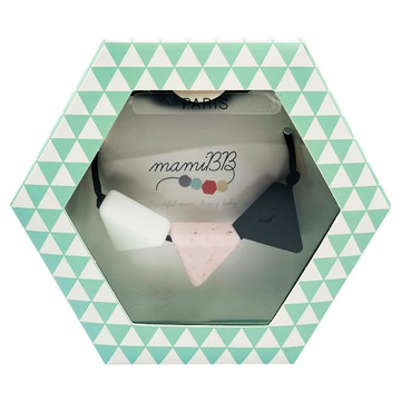 mamiBB 固齒矽膠項鍊 經典三角形狀搭配 安撫寶寶口腔期好物  Paris  1條