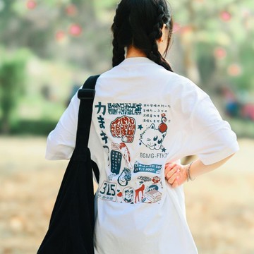【CREEPS】Fish Market 寬鬆重磅印花T恤