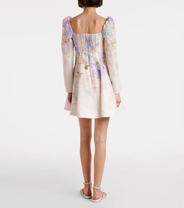 Zimmermann Dawning floral puff-sleeve linen minidress