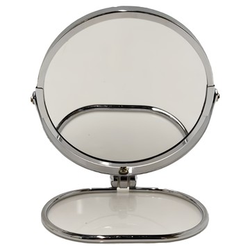 TRIARROW 三箭牌 雙面折疊鏡 17寬X11.5深X19高cm 一面正常一面2倍放大  折疊款 銀色