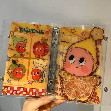 ✨臺灣出貨✨Ab6存錢本 現金 存單 發票收據 搖卡冊 活頁本 可拆禮物 星星人卡冊 可愛卡通 理財活頁本 兒童儲蓄