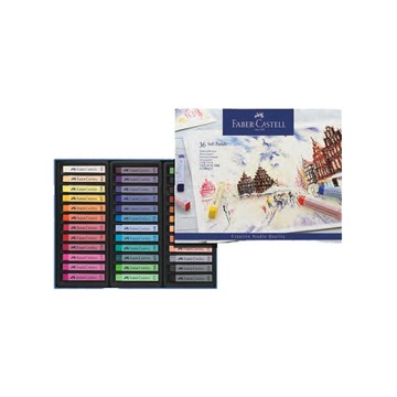 FABER-CASTELL 輝柏 創意工坊粉彩軟性【長型】36色/盒 128336【APP滿額下單4%點數(單一帳號最高1000點)】7/31止
