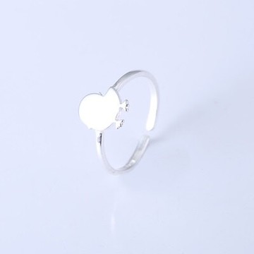 現貨+預購 925純銀戒指開口戒-可愛小雞霧面情人節聖誕節生日禮物女飾品73qj19【獨家進口】【米蘭精品】