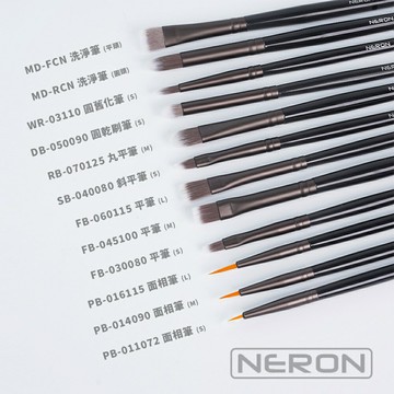 【鋼普拉】現貨 NERON 畫相筆 舊化筆 乾刷筆 洗淨筆 鋼彈 筆塗 模型工具 上色 繪圖筆 極細 畫筆 墨線 水彩筆