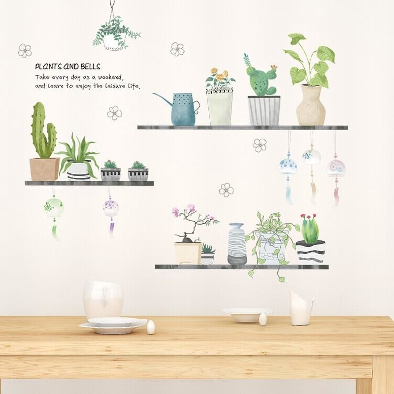 ウォールステッカー 壁紙シール 壁飾り 観葉植物 イラスト おしゃれ リビング ルームデザイン 部屋 階段 通販 Lineポイント最大0 5 Get Lineショッピング