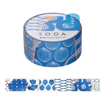 【HITOTOKI 】SODA 透明PET卷狀膠帶 粉金箔押款 20MM 陶瓷