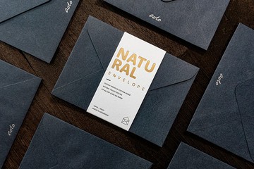 Natural 自然系列 / A6信封 / 藏藍色 / 活版印刷