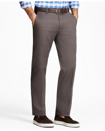Brooks Brothers Men's Slim Fit Stretch Cotton Advantage Chino Pants | Dark Grey | Size 34 32