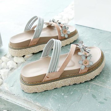 涼鞋女2025年夏季新款仙女風度假沙灘鞋百搭羅馬松糕鞋厚底涼拖鞋