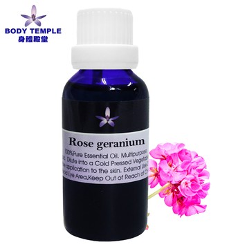 BODY TEMPLE 100%玫瑰天竺葵芳療精油(Rose Geranium)30ml