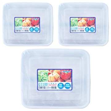 KEYWAY 聯府 井上方型密封盒 1.1L  3個