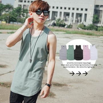 【N9557J】圓弧下擺素面長版背心 (SH116-2012)