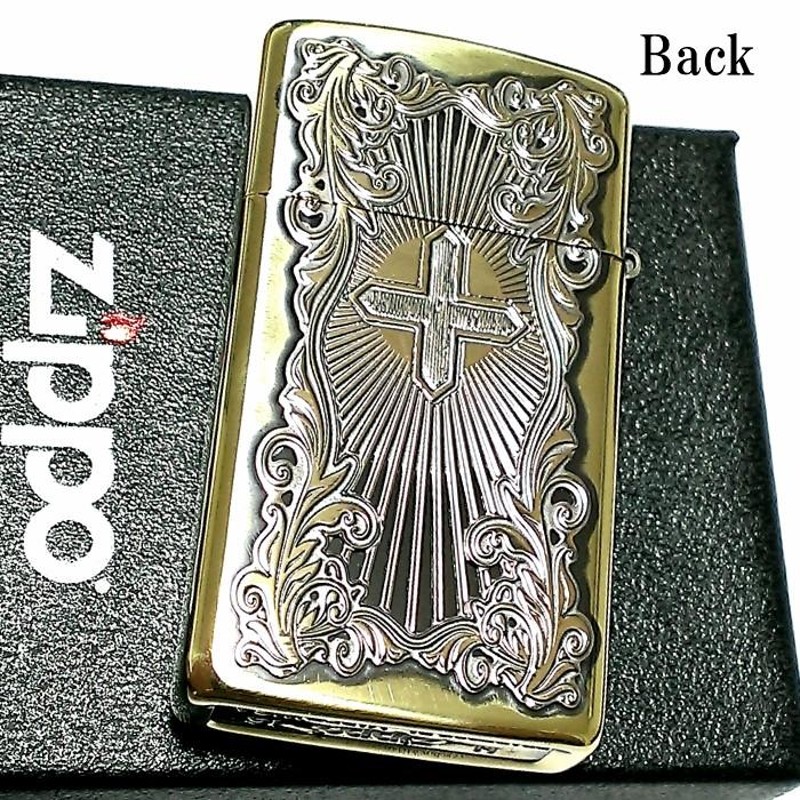 ZIPPO スリム ジッポ ライター アラベスクマリア 逆エッチング 彫刻