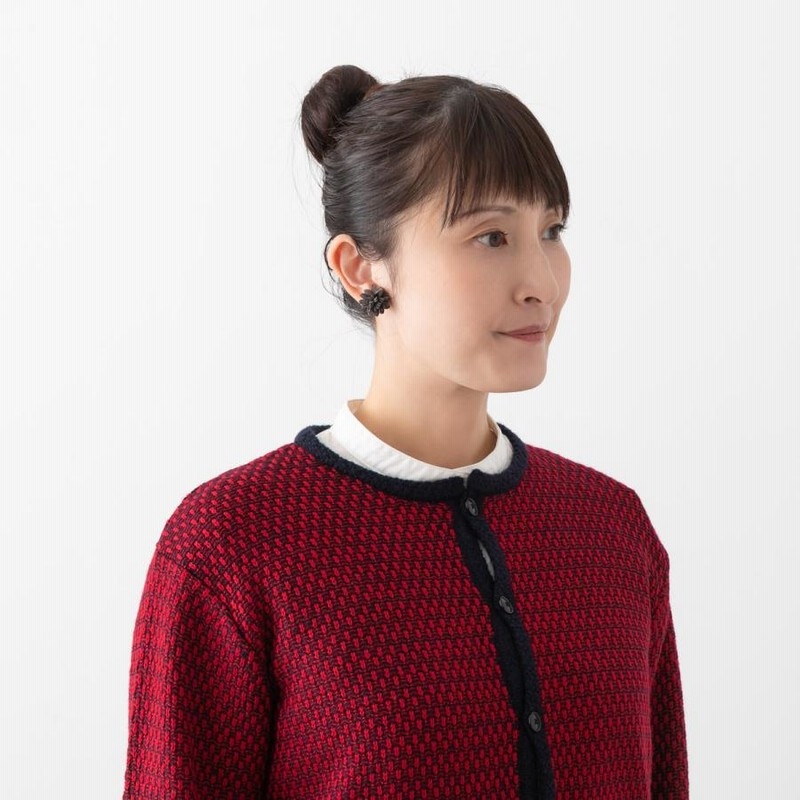 60%OFF】グランマ・ママ・ドーター ツイード ニット カーディガン  