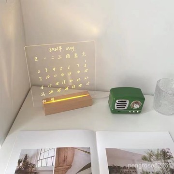 【優選精品】亞剋力髮光記事闆ins學習用品留言闆熒光燈可愛寫字闆可擦寫傢用ins日韓風 BVBO