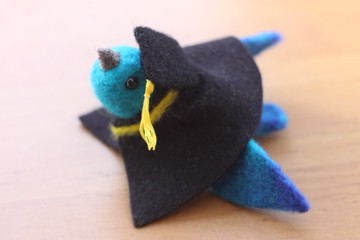 畢業的祝福 羊毛氈畢業青鳥